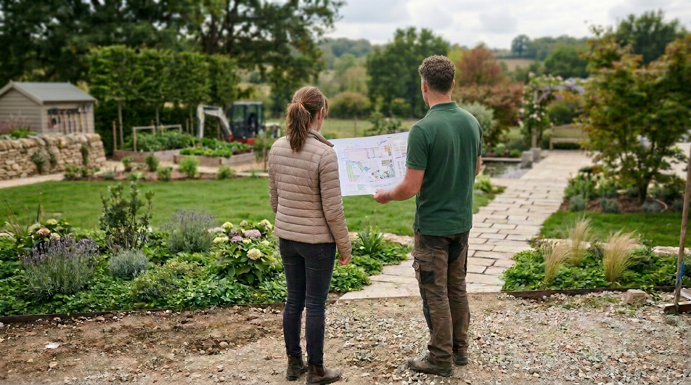 Jardin paysager réalisé