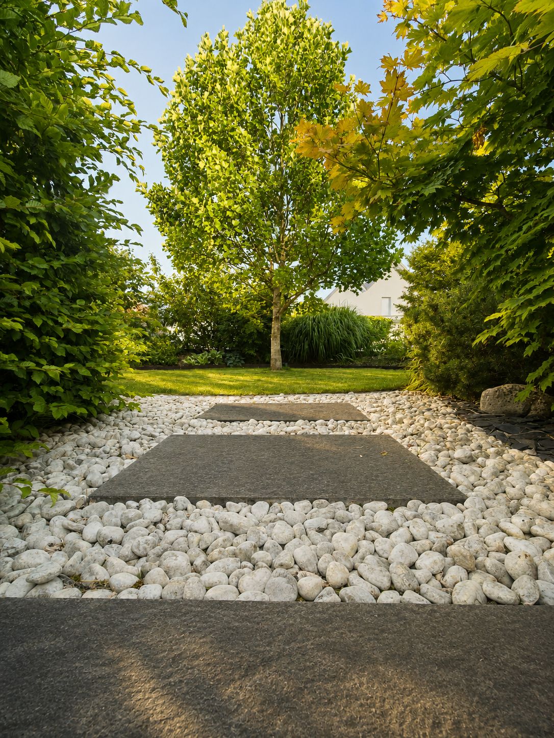 Préparation et création d'un jardin paysager